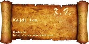 Kajdi Ida névjegykártya