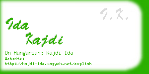 ida kajdi business card